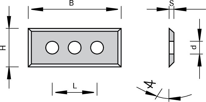 Solid Carbide Turnover Knives With 2 Cutting Edges & Sharpened Ends For HL Board 05