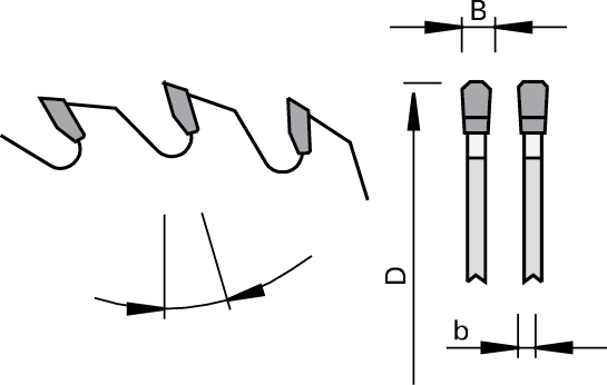 Highline Tungsten Carbide Table & Miter Chop Saw Blade for Solid Surface & Heavy Plastic