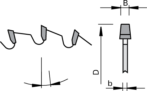 Topline Tungsten Carbide Scoring Saw Blades with Conical-Flat Tooth Geometry