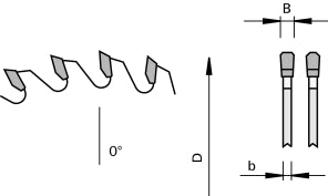 Topline Tungsten Carbide Sizing Saw Blades with Laser Ornaments