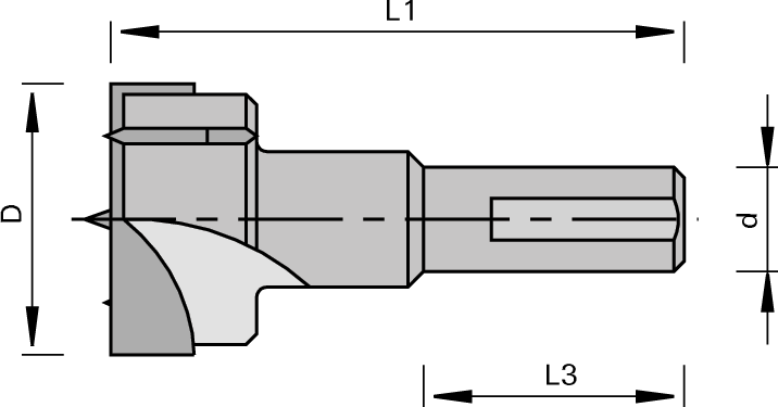 Tungsten Carbide 2 Flute 57.5mm Hinge Boring Drill Bit