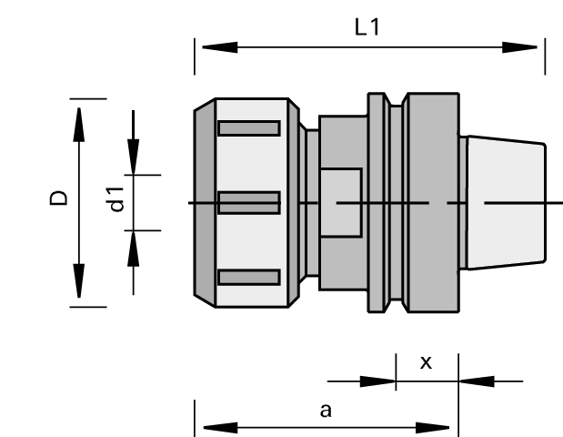 CNC Draw-In Collet Chucks With HSK Shank