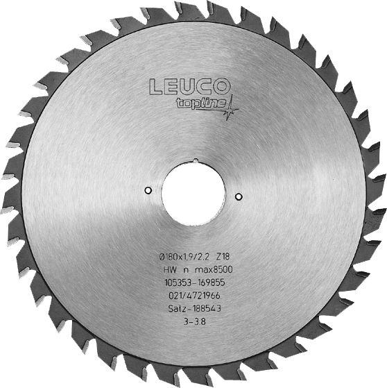 Topline Adjustable Scoring Saw Blades with Flat Teeth for Plastic Laminated Panels