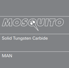 Solid Tungsten Carbide 2 Flute 57.5mm Mosquito Dowel Bit