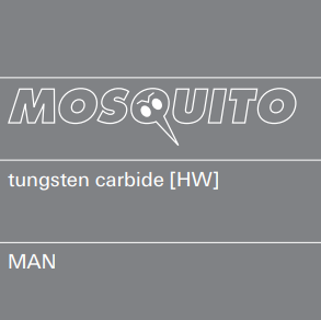 Tungsten Carbide 2 Flute 57.5mm Mosquito Through-Hole Bit