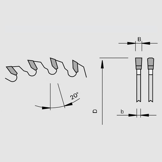 Topline U-Cut Speed Tungsten Carbide Panel Sizing Saw Blades with TR-F Tooth Geometry